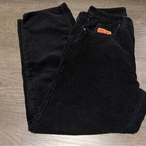 EMPYRE Men's Black Corduroy Pants Size 28 Relaxed Fit Wide Leg